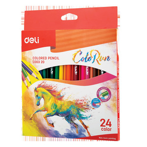 DELI Színesceruza készlet, 24 darabos, ColoRun
