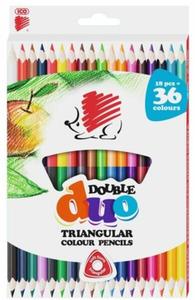 Színesceruza Ico Süni Duo 18/36 db, háromszögletű