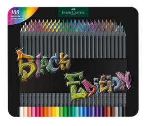 Faber-Castell Black Edition Sz&iacute;nesceruza-k&eacute;szlet / 100 darabos, f&eacute;mdobozban 116490
