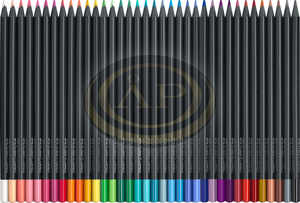 Faber-Castell Sz&iacute;nesceruza-k&eacute;szlet 36db-os h&aacute;romsz&ouml;gletű BLACK EDITION fekete testű