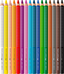 Faber-Castell Színes ceruza-készlet 16db-os háromszögletű GRIP Jumbo fém dobozban