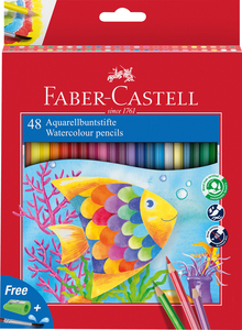 Faber-Castell Színes ceruza-készlet 48db-os hatszögletű akvarell + ecset