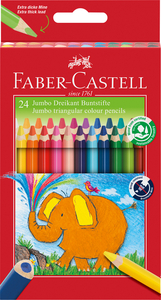 Faber-Castell Színes ceruza-készlet 24db-os háromszögletű Jumbo elefánt