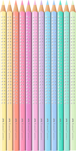 Faber-Castell Színes ceruza-készlet 12db-os háromszögletű SPARKLE pasztell fém dobozban