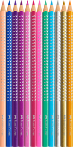 Faber-Castell Színes ceruza-készlet 12db-os háromszögletű SPARKLE fém dobozban