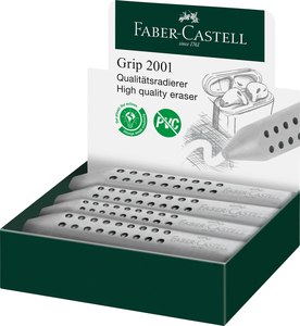 Faber-Castell Radír GRIP 2001 háromszögletű szürke színben