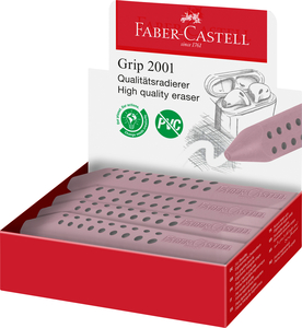 Faber-Castell Radír GRIP 2001 háromszögletű rózsa színben