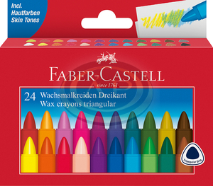 Faber-Castell Zs&iacute;rkr&eacute;tak&eacute;szlet 24db-os h&aacute;romsz&ouml;gletű