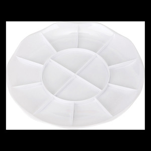 Műanyag festőpaletta, d 19 cm, DELI, 14 részes