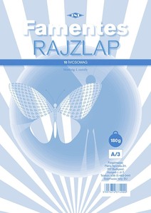 Rajzlap famentes A/3 180g műszaki Dipa csomagos 10 lap/csomag