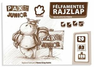 Rajzlap, félfamentes, 20 lap, A3, 120g, PAX JUNIOR, iratgyűjtőben
