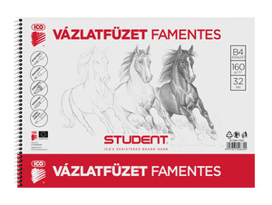 ICO STUDENT B4 vázlatfüzet, famentes, 160g, 32 lap, spirálozott