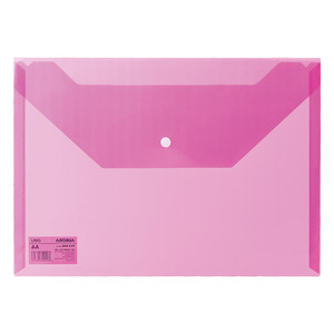 DELI Irattartó tasak, PP, A4, patentos, pink