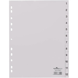 Sz&aacute;megiszter műanyag  A4, 1-12 Official