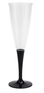 Pezsgőspohár műanyag 140ml áttetsző 10db/csomag