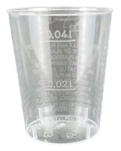 Snapszos pohár, műanyag, 40ml áttetsző 50db/csomag