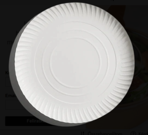 Cukornád natúr papírtányér 22,5cm 125db/csom