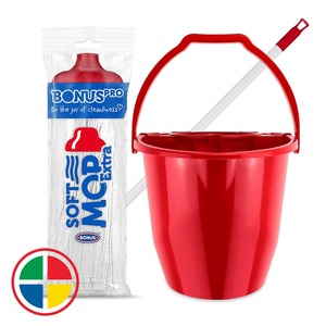 Bonus felmosó szett B330 11l vödör + csavarókosár+160g mopfej+120cm nyél (telephelyi átvétel)