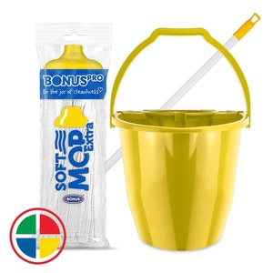 Bonus felmosó szett B330 11l vödör + csavarókosár+160g mopfej+120cm nyél (telephelyi átvétel)