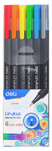 DELI Tűfilc készlet - 0.45mm / 6 darabos