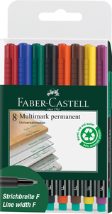 Faber-Castell Alkoholos filctollkészlet 8db-os F-es heggyel