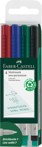Faber-Castell Fóliaíró filctollkészlet 4db-os F-es heggyel