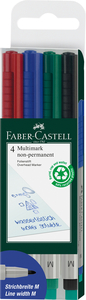 Faber-Castell Fóliaíró filctollkészlet 4db-os M-es heggyel