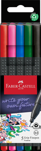 Faber-Castell Tűfilckészlet   5db-os 0,4mm GRIP alap színek