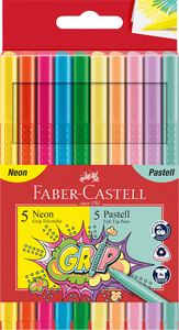 Faber-Castell Filctollkészlet 10db-os GRIP neon+pasztell