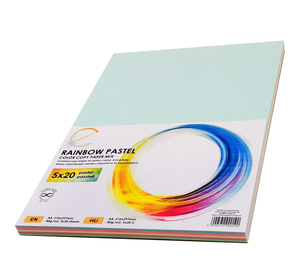 Rainbow Pastel Mix Színes másolópapír A/4 80g , 5x20ív