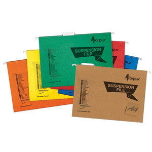 F&uuml;ggőmappa karton A4 'V' nat&uacute;r