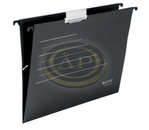 F&uuml;ggőmappa karton A4 'V'  fekete, feh&eacute;r