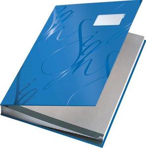 Aláírókönyv Leitz A4 18 részes kék 57450035