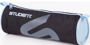 Tolltartó Ico Student fekete / paszetll kék, Henger alakú textil tolltartó.