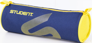 Tolltartó Ico Student sötétkék / citromsárga, Henger alakú textil tolltartó.
