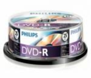 DVD-R írható Philips 4,7Gb 16x hengeres 25db/csom