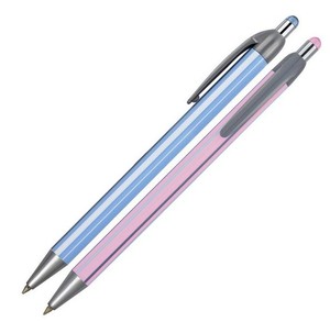 Golyóstoll Spoko 0118 csíkos tolltest, kék íráskép