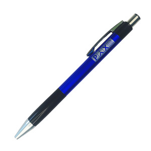 PAX eAsy Color '335 UF' Cserélhető betétes golyóstoll, metalkék színezett fém tolltest, fekete gumifogó, kék írás