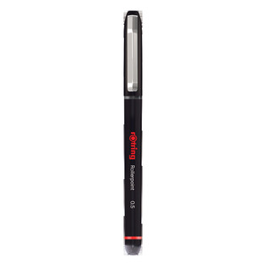 rOtring Rollertoll, 0,5 mm, kupakos, fekete