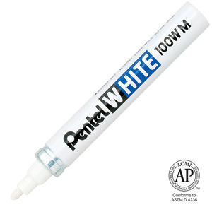 Pentel X100WM gömbhegyű fehér jelölő filc, M heggyel