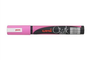 Folyékony krétamarker, UNI-BALL PWE-5M, fluo rózsa kúpos hegy