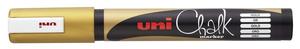 Folyékony krétamarker, UNI-BALL PWE-5M, arany kúpos hegy