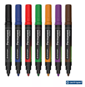 Alkoholos permanent marker Centropen 8566 z&ouml;ld, kerek hegyű