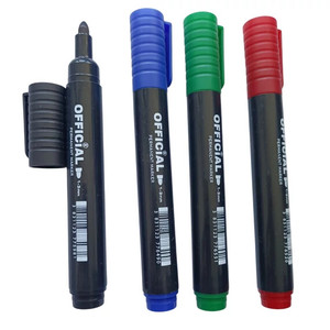 Official Permanent marker k&eacute;k, vastag 1,5-5mm kerek v&eacute;gű, alkoholos