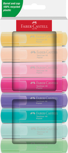Faber-Castell Szövegkiemelő készlet 8db-os 46 pasztell papír dobozban (vanília,púder,pirosító,lilás rózsaszín,lila, türkiz,trópusi,világoszöld)