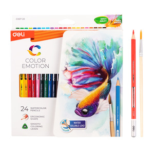 DELI Akvarellceruza készlet, 24 darabos, COLOR EMOTION