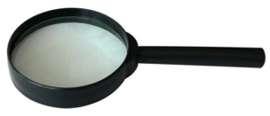Nagyító 6x, 60mm átmérő, üveglencse