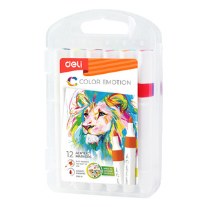 DELI Akrilmarker készlet, 12 darabos
