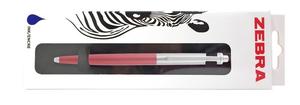Golyóstoll Zebra 901, metál piros test, kék írás, írásvastagság:0,24mm
