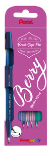 Ecsetfilc Pentel 4db (tengerkék, türkiz, ibolya, mályva)